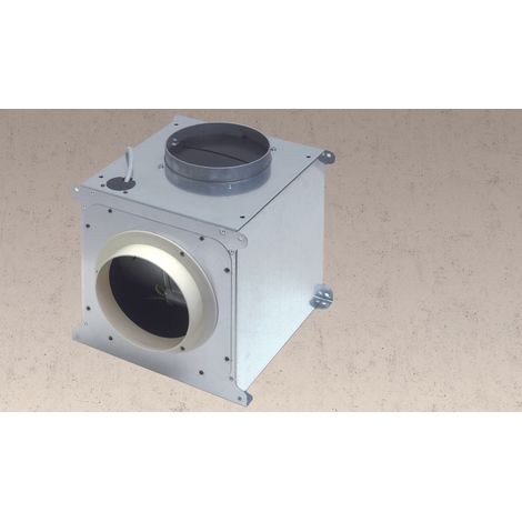 Baraldi – Moteur interne Kube Box 27x27 cm – Galvanisé – Débit 800 m3/h – Pour installation jusqu'à 6 mètres de la hotte (1/2)