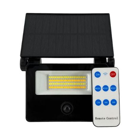 Projecteur Solaire LED 10W CCT PIR IP65 avec Télécommande - 3000K/4000K/6500K - SILUMEN (1/3)