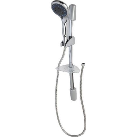 TRADE SHOP - Saliscendi Asta Con Soffione Doccia 5 Funzioni Cromo Bagno Doccia Vasca - (1/2)