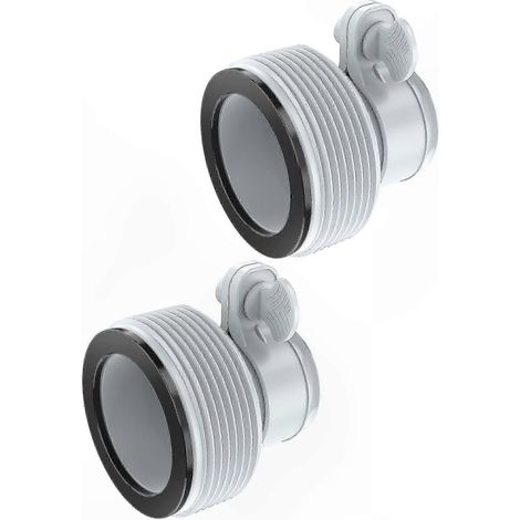 Adaptateur de tuyau de pompe de piscine, lot de 2, compatible raccords 1,5" et 1,25", adaptateur type B pour équipement d'entretien de bassin (1/2)