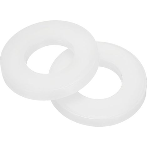 Lot De 100 Rondelles Plates En Nylon M8 x 8mm ID x 16mm OD Blanc (1/5)
