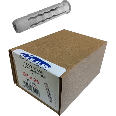 Sifer Nylondübel SX 4 Erweiterungen 5x25 Box 200 Einheiten