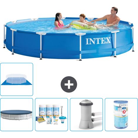 Intex Piscina con struttura Rotonda - 366x76 cm - 7-pezzi S41545 (1/5)
