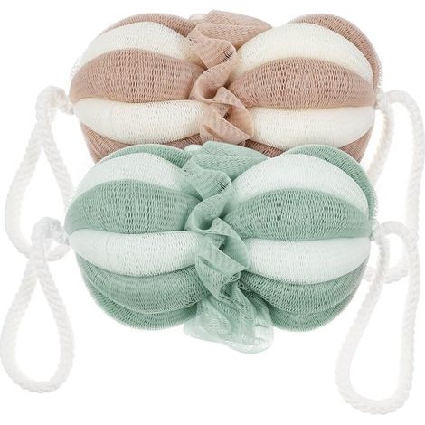 pezzi Palla da bagno a rete con bolle Accessori per il bagno Spugne Spugna a rete Puff Accessori Luffa Spugna Luffa Scrub Elastica Morbida Corpo Pe (1/5)