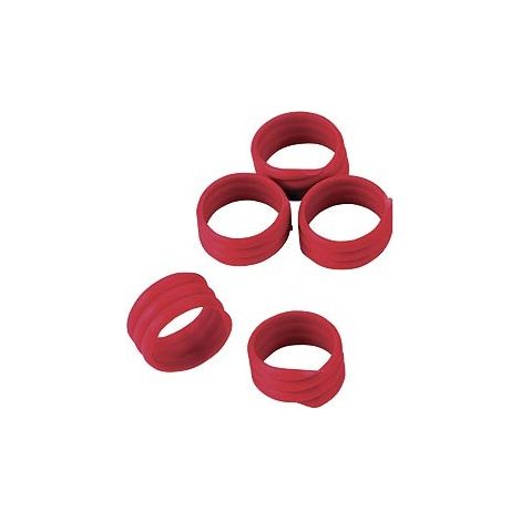 Kerbl Spiralring zur Identifizierung von HÐ©hnern, Truthhne und Phaisanes, rot, Ðming 16 mm, Blister 20 Einheiten