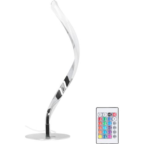Lampe de table spirale moderne multifonction RGB, lampe de chevet moderne pour chambre, salon ou bureau, prise 100-240 V (1/5)