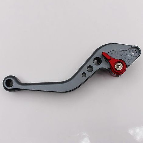 Accessoires de modification pour motos, guidon de frein et d'embrayage, modification du klaxon, poignée en alliage d'aluminium usinée CNC, tige de traction, frein à main, culbuteur (court en titane ro (1/5)