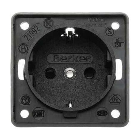 Prise de panneau Schuko série "Integro" 250V IP44 anthracite (1/3)