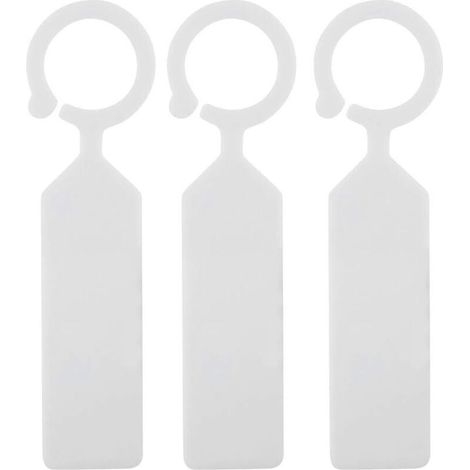 100pcs Étiquettes Marque Plantes Plastique arbre de la plante imperméable Tags jardin en plastique épais étiquettes suspendues Étiquettes de plantes de fleurs(blanc ) (1/5)