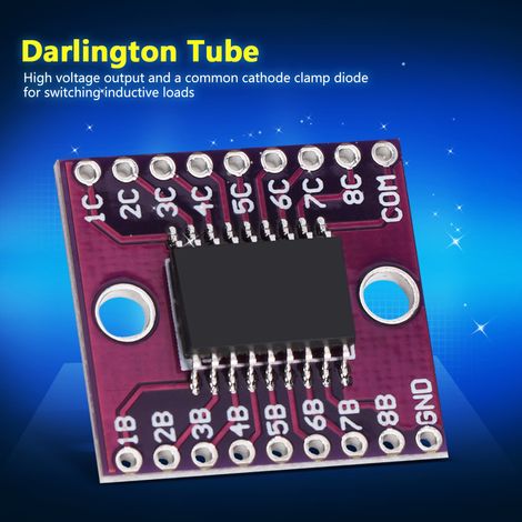 2 modules ULN2803A, tube Darlington, composant électrique de commande de courant et de tension élevés (1/5)