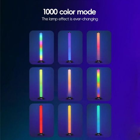 Lampe Dambiance LED - Bluetooth Et Telecommande Ir - Pour Microphone De Bureau Et Streaming - 1001 Modes Couleur - 1 Unite (1/5)
