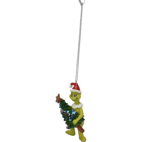Weihnachtsbaumschmuck: Anhänger mit grünem Haarmonster aus Harz für die Heimdekoration (1/5)