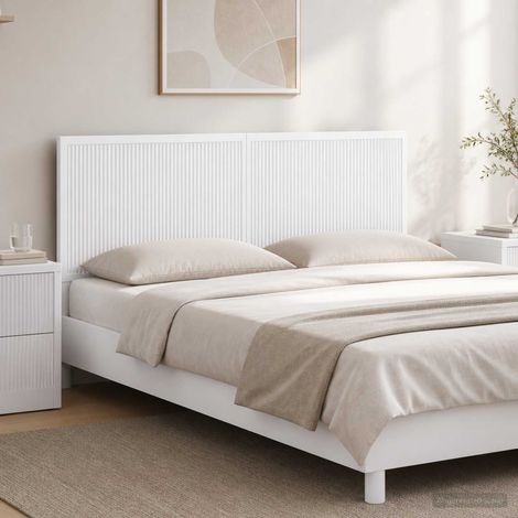 vidaXL Cabecero montada en la pared EDE Blanco Brillante (1/5)