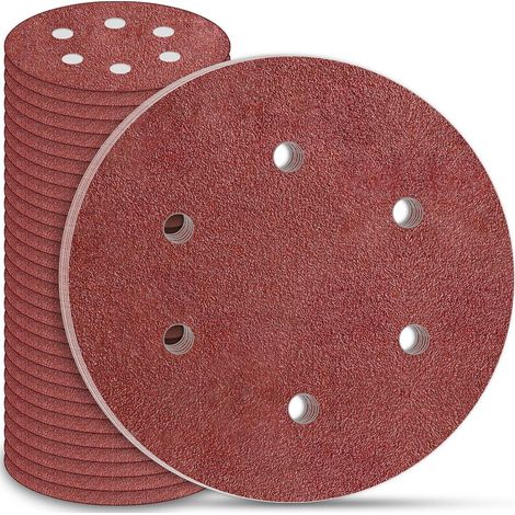 Schleifscheiben 225mm Klett 30 Stück Körnung P60 6 Loch (1/5)