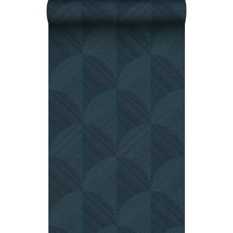 papier peint effet 3D bleu foncé - Origin Wallcoverings (1/5)