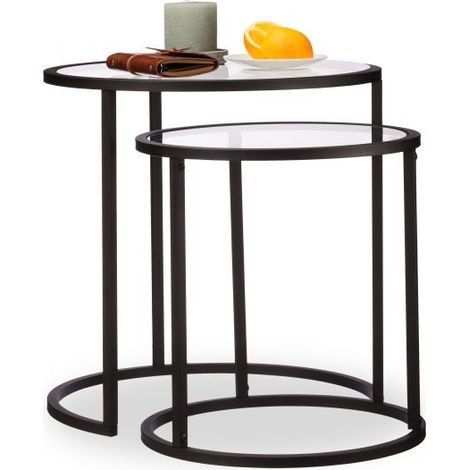 Set di 2 tavolini in vetro 88 (1/5)