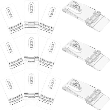 Lot de 12 fermoirs à moraillon en acrylique transparent pour boîtes à bijoux (1/5)