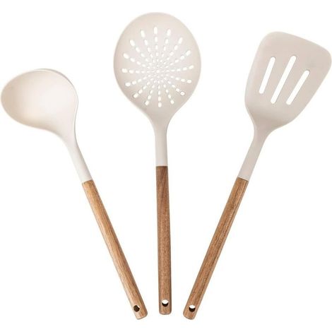 Set de 3 utensilios de cocina Harmony en acacia 9 x 5,5 x 36