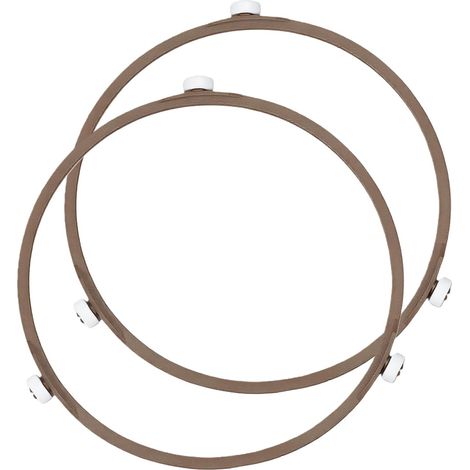 2 PCS Anneau de Plateau Tournant pour Micro Ondes Support de Plateau pour Four à Micro Ondes de 17.8cm avec Rouleau 14mm Bague de Rechange pour Assiettes en Verre de 24.5-27cm Micro Ondes (1/5)