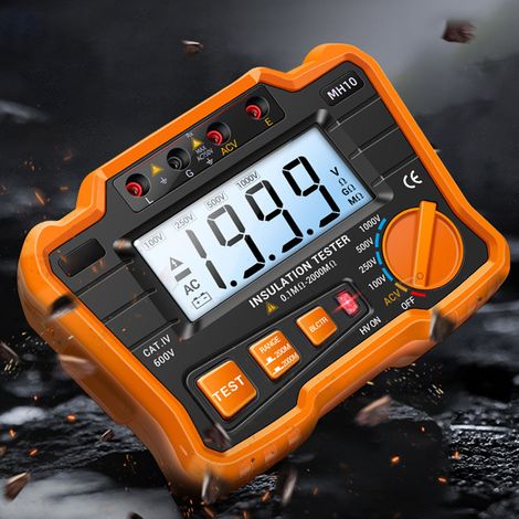 Testeur de résistance d'isolement ANENG, mégohmmètre numérique, appareil de mesure de haute précision pour les hautes résistances électriques, instrument de mesure d'isolement électronique (1/5)