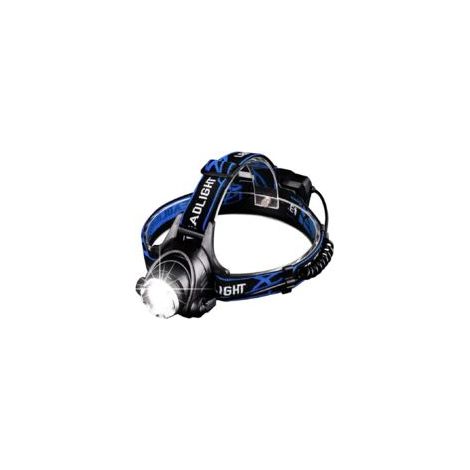 Linterna frontal LED recargable de 3000 lúmenes – 3 modos de iluminación – Resistencia al agua IPX4 – Cable USB y 2 baterías 18650 incluidos – Crezuo