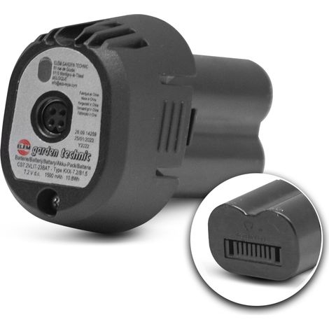Akku für elektrischen Gartenschere wiederaufladbar 7,2 V Lithium - Elem Garden