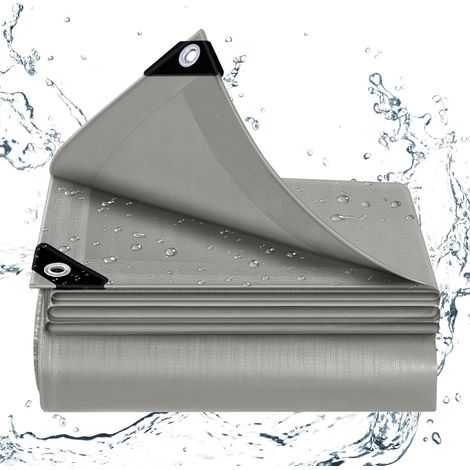 Woltu – Bâche de protection imperméable 1,5x6 m – PE 140 g/m² – Anti-UV – Résistante aux intempéries – Protection optimale pour objets extérieurs