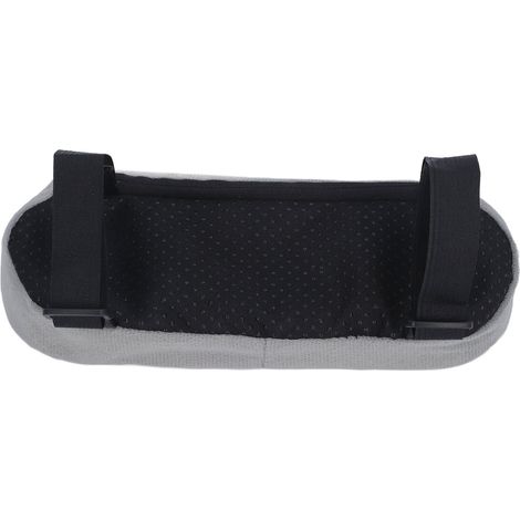 Lot de 4 coussins d'accoudoirs de chaise en mousse souple avec sangle réglable, multifonctionnels, pour chaises de bureau et fauteuils roulants (gris). (1/5)