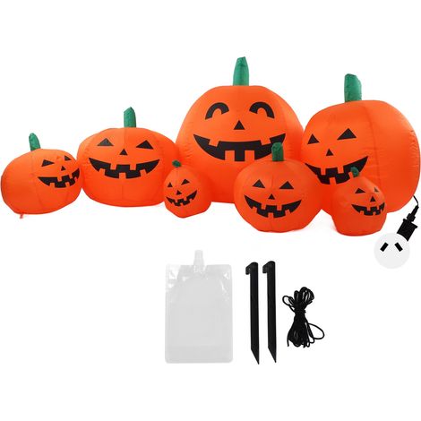 7.5ft Citrouille Gonflable Halloween Éclairage LED IP44 Résistant aux Intempéries Décoration de Jardin Pelouse avec Prise AU 100‑240V (1/5)