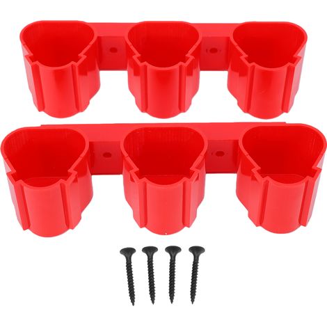 2 supports de batterie pour perceuse électrique, adaptés aux vis M12, 3 fentes, pour montage mural. (1/5)