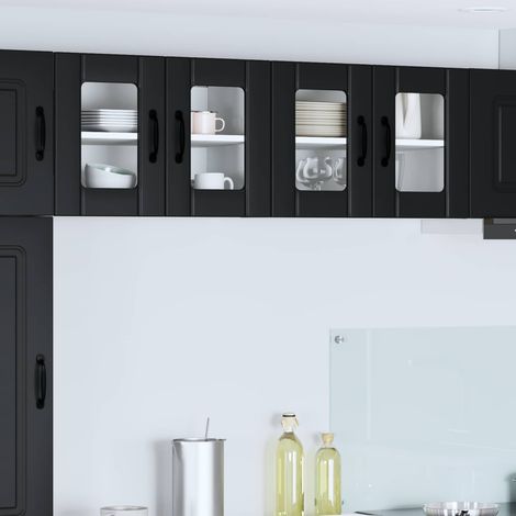 Küchenschrank Lucca 2 pcs Schwarz 60 x 31 x 40 cm Holzwerkstoff