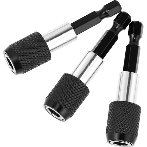 3 pièces 1/4 pouce 60 mm tige hexagonale porte-embout magnétique pour vis, écrous, perceuse, tournevis, jeu de forets et tournevis portatif (1/5)