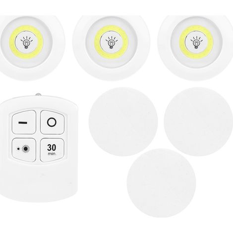 Lumière LED sous-meuble avec télécommande, variable COB, nuit pour cuisine, garde-robe, placard