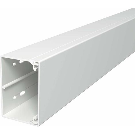 OBO Bettermann Goulotte murale et de plafond avec perforation au fond 60x90x2000 polychlorure de vinyle gris clair RAL 7035, 6027113 (1/2)