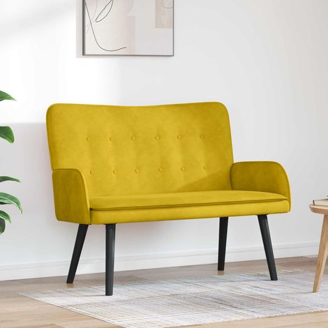 Sofá de 2 Plazas Amarillo 115 x 61 x 87 cm PWNEDBYLORD666YWH