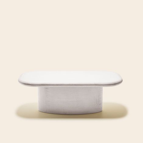 Table basse en Enduit minéral à l'effet béton CALIX (1/4)