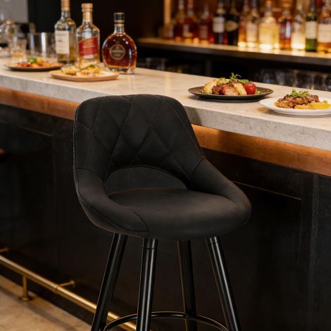 Chaise de bar chic salle à manger multifonctionnelle dossier haut pour cuisine bar bijouterie (1 chaise)