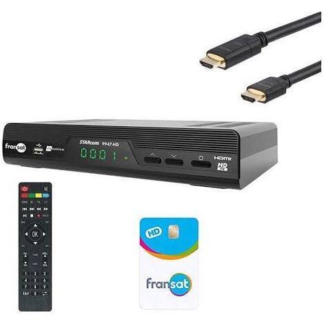 RECEPTEUR FRANSAT HD STARcom 9947+HDMI +CARTE FRANSAT HD ME