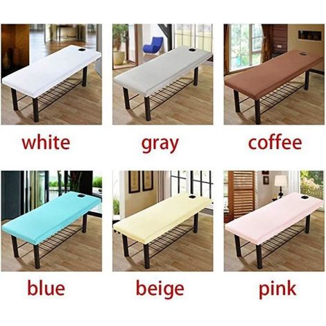 Drap-Housse de Massage Doux pour Table de Massage, Drap-Housse, Bleu (1/4)