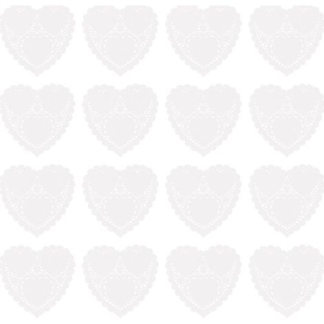 Napperons en dentelle pour gâteaux, tapis de gâteau blanc en forme de cœur pour absorber l'huile, 200 feuilles (1/5)