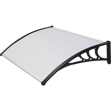 Auvent ABS Profondeur 80 Cm, Longueur 120 Cm, Noir (1/3)