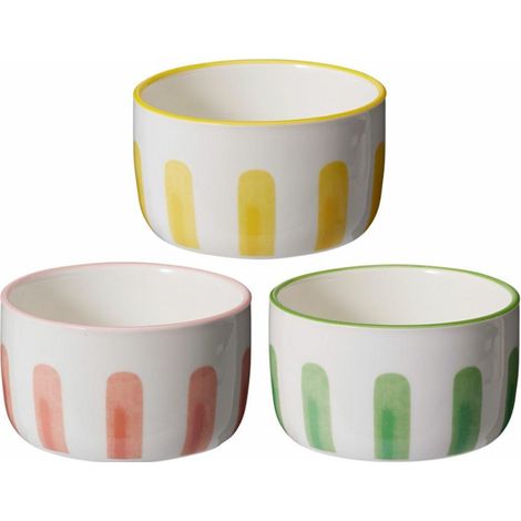 Set di 3 ciotole in ceramica Sunny Stripes (1/3)