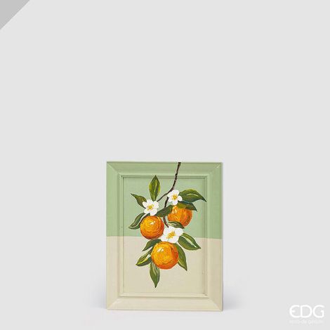 EDG Enzo De Gasperi Quadro Frutta Rettangolare 40 x 30 Cm Verde Mix – Decorazione Parete Cucina Design Moderno