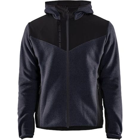 Veste de travail tricotée avec softshell BLAKLADER 5940 - Bleu foncé / Noir - L (1/4)