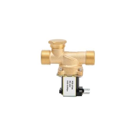 Électrovanne électromagnétique en laiton G1/2 ", normalement fermée, interrupteur d'entrée d'eau (DC24V) (1/5)