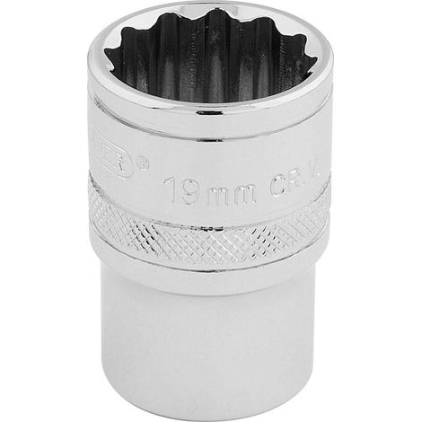 Draper h-mm/B hi-torq 12 punte, blu, 1/5,1 cm, attacco quadro, 19 mm