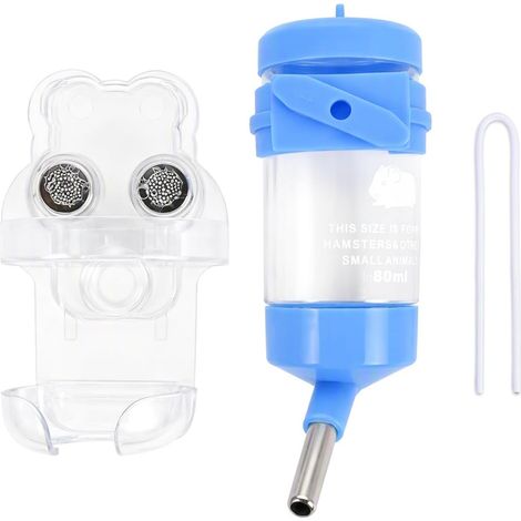 Bouteille d'eau pour Hamster avec Stents Magnétiques, 80 ML Distributeur d'eau Autonome, Distributeur d'eau Hamster pour Hamsters syriens Nains gerbilles Souris Rats (1/5)