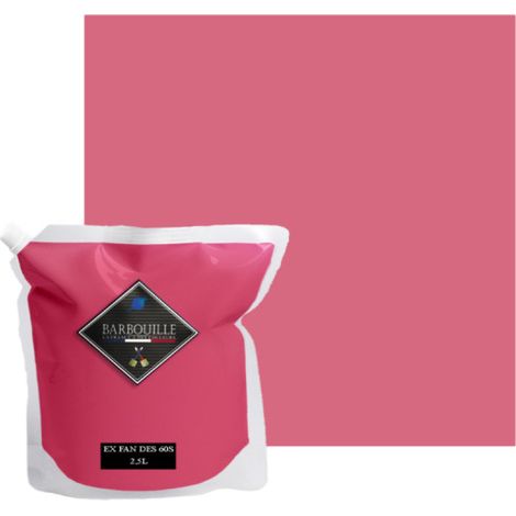 Peinture acrylique mat murs et plafonds 2,5L Rouge & Rose Ex fan des 60’s