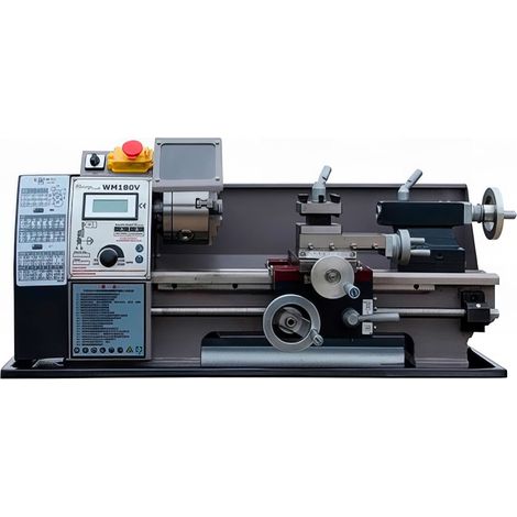 Tour à métaux d'établi 300 mm – Variateur et affichage digital – Puissance 600 W – Tension 230 V – Usinage acier dur - WM180V-MONO