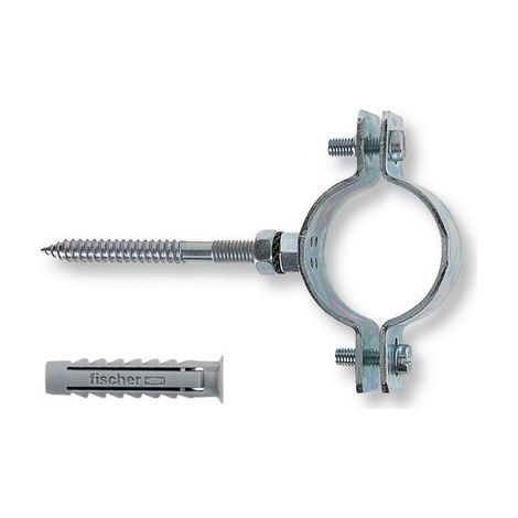 + COLLARI PESANTI IN ACCIAIO CON VITE E TASSELLI CPS- pz. 2 x 3/8- FISCH- pezzi 1